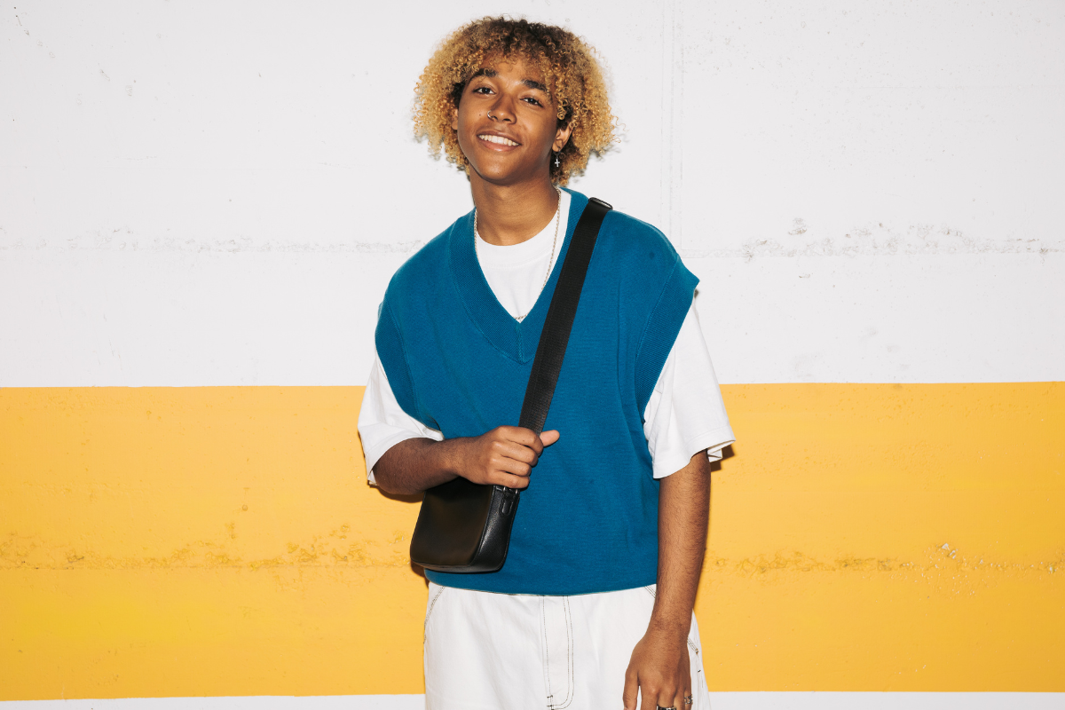 a man showing minimalist fashion